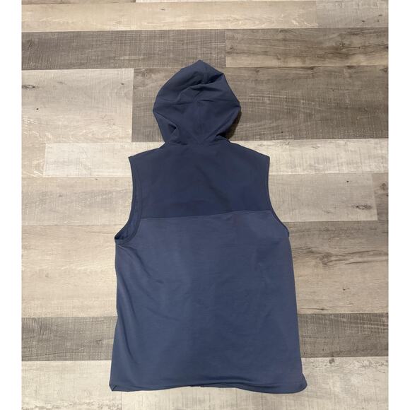 VRST Vest Mens Small Indigo Navy Hooded Full Zip Golf Quick Dry Stretch New - Picture 7 of 9